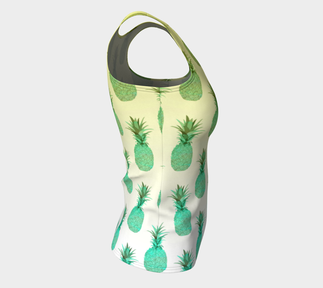 Mint Pineapples - Fitted Tank Top preview #8