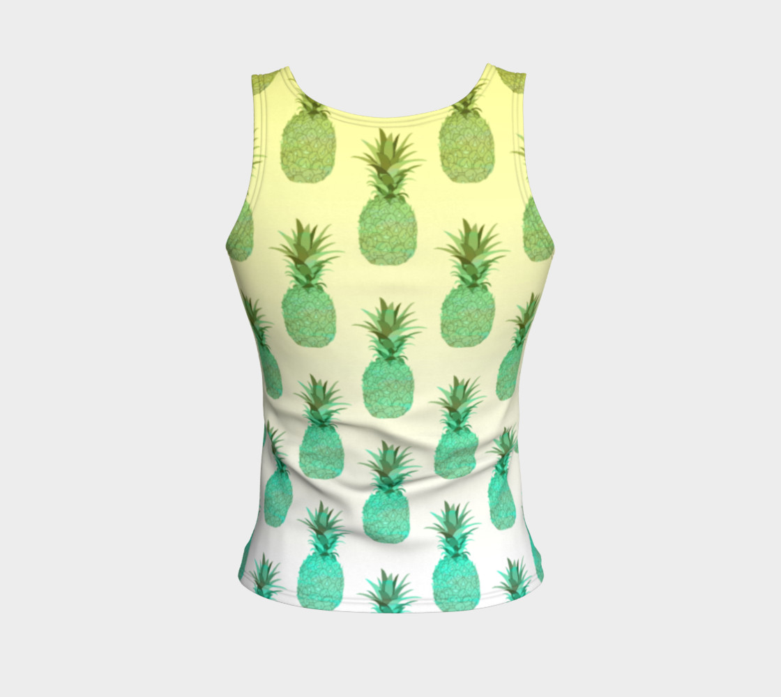 Mint Pineapples - Fitted Tank Top preview #2