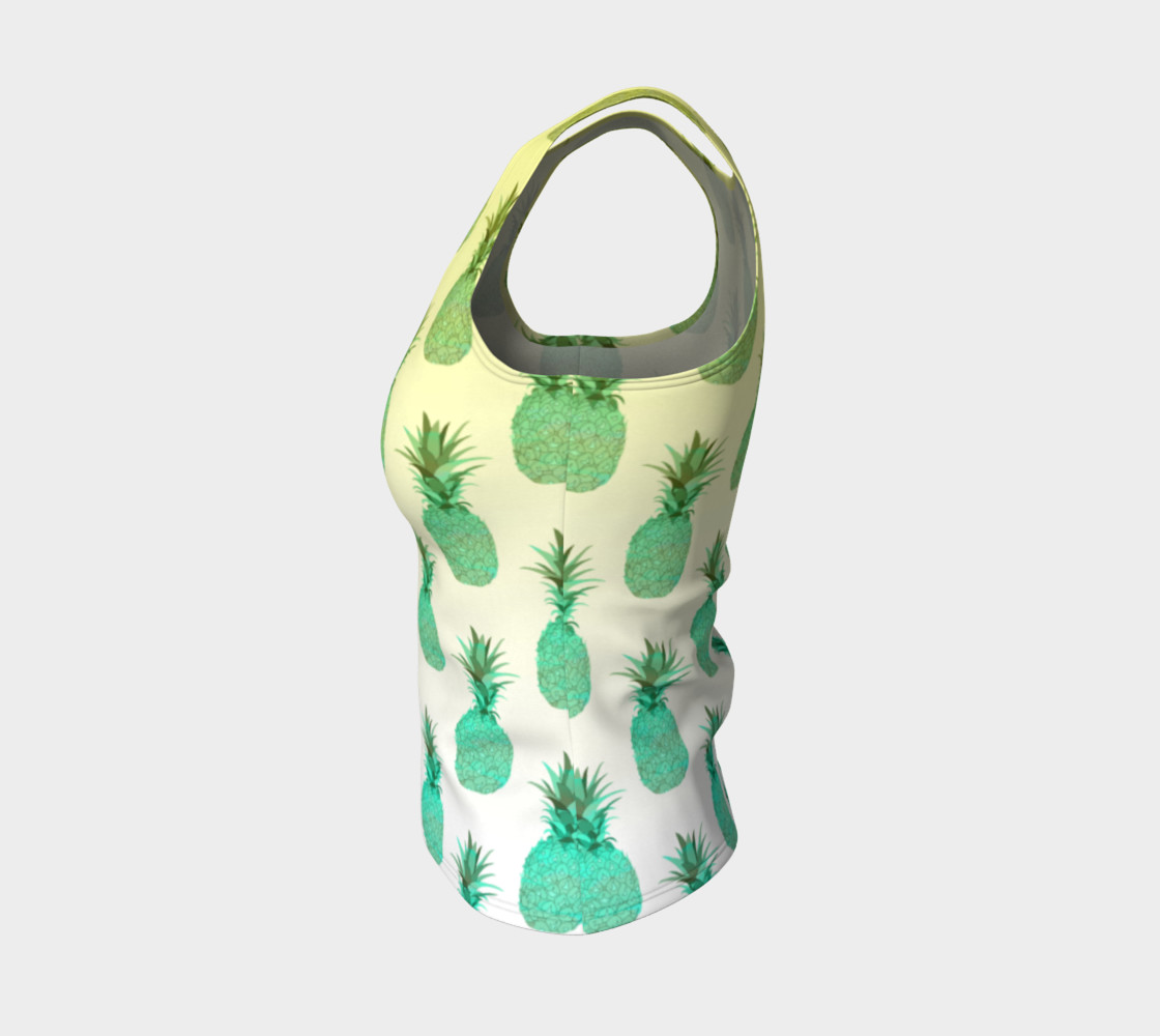 Mint Pineapples - Fitted Tank Top preview #3