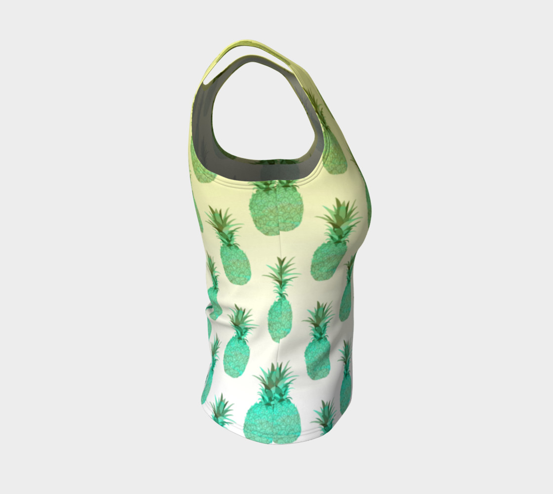 Mint Pineapples - Fitted Tank Top preview #4