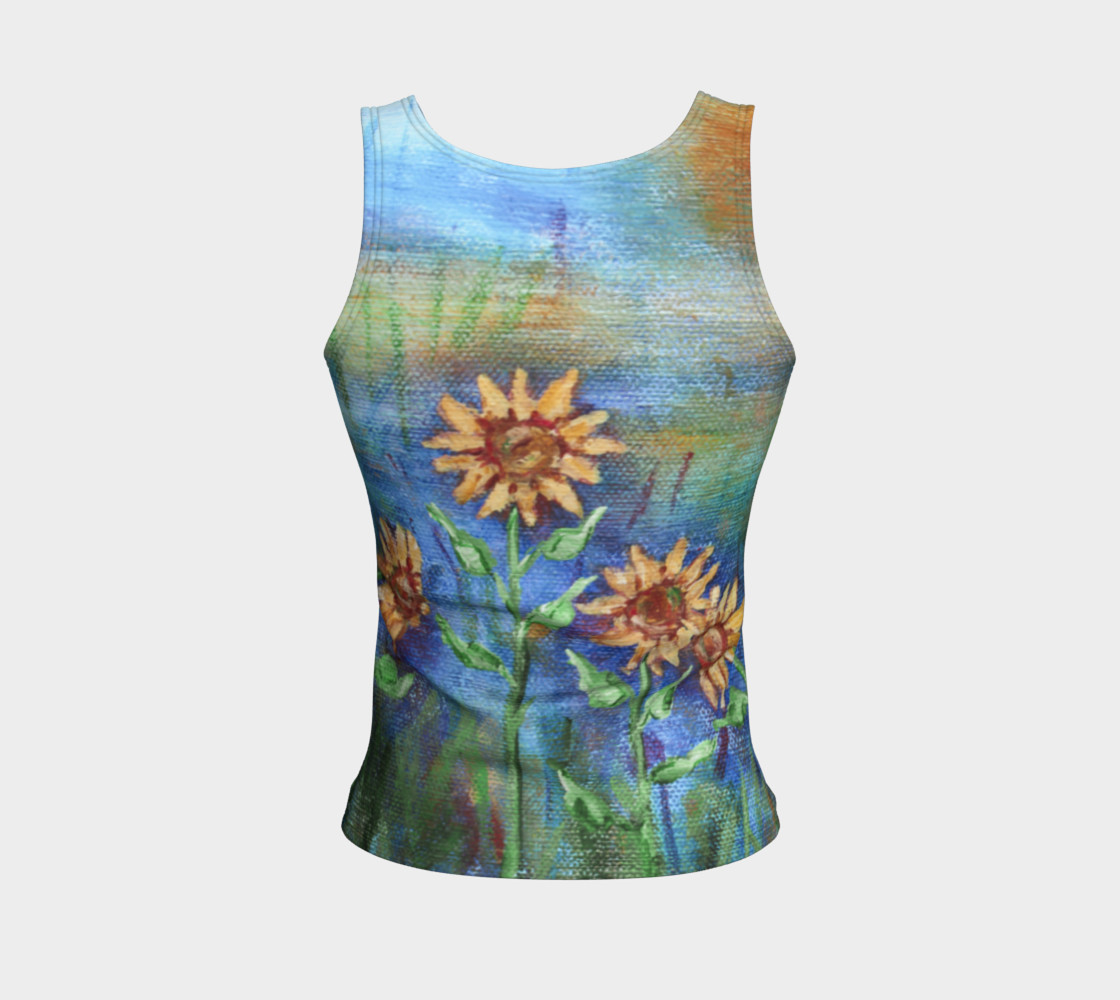 Aperçu de Sunflowers Denim Tank #2