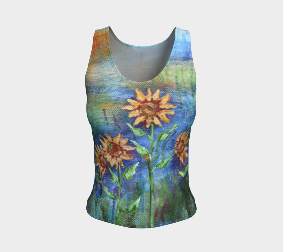 Aperçu de Sunflowers Denim Tank #1