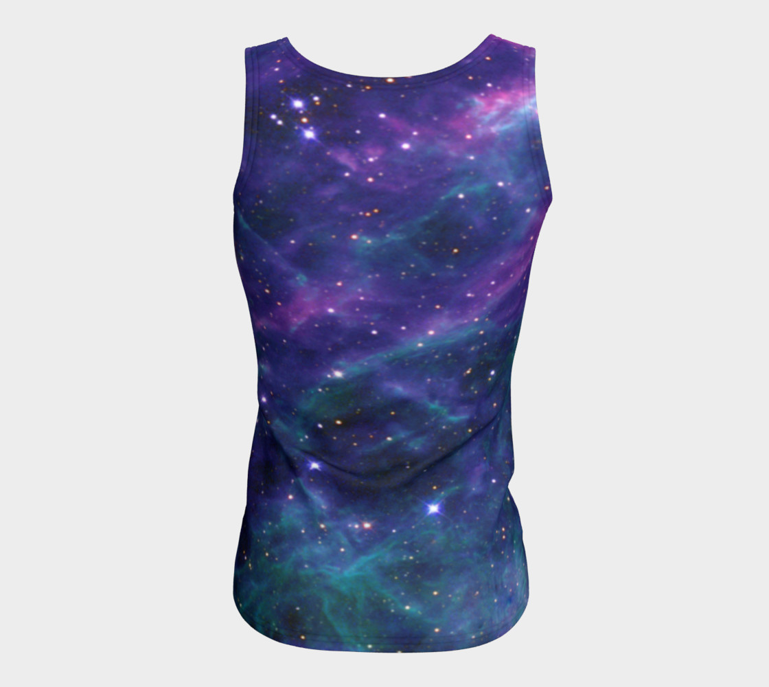 Stars in the Tarantula Nebula Enhanced Blue Fitted Tank Top preview #6