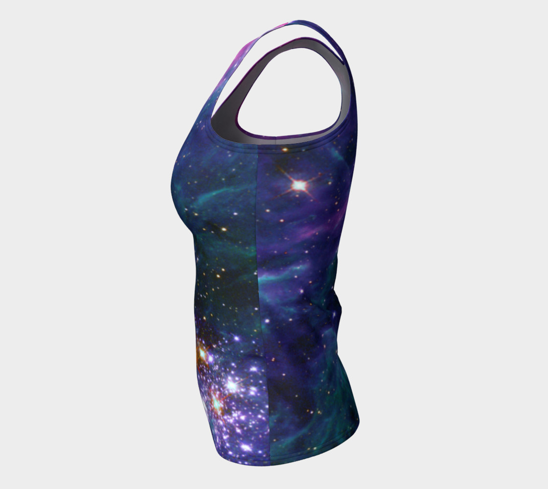 Stars in the Tarantula Nebula Enhanced Blue Fitted Tank Top preview #7