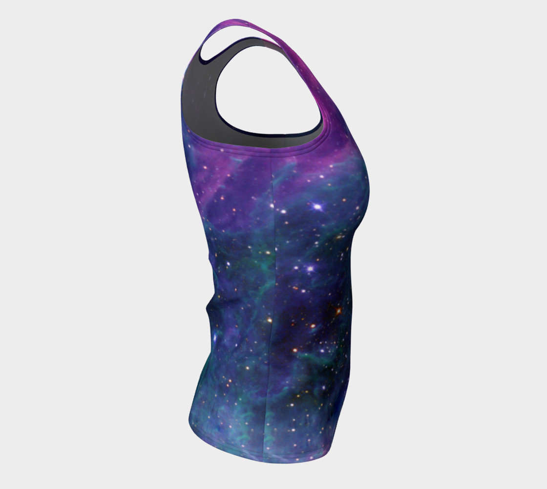 Stars in the Tarantula Nebula Enhanced Blue Fitted Tank Top preview #8