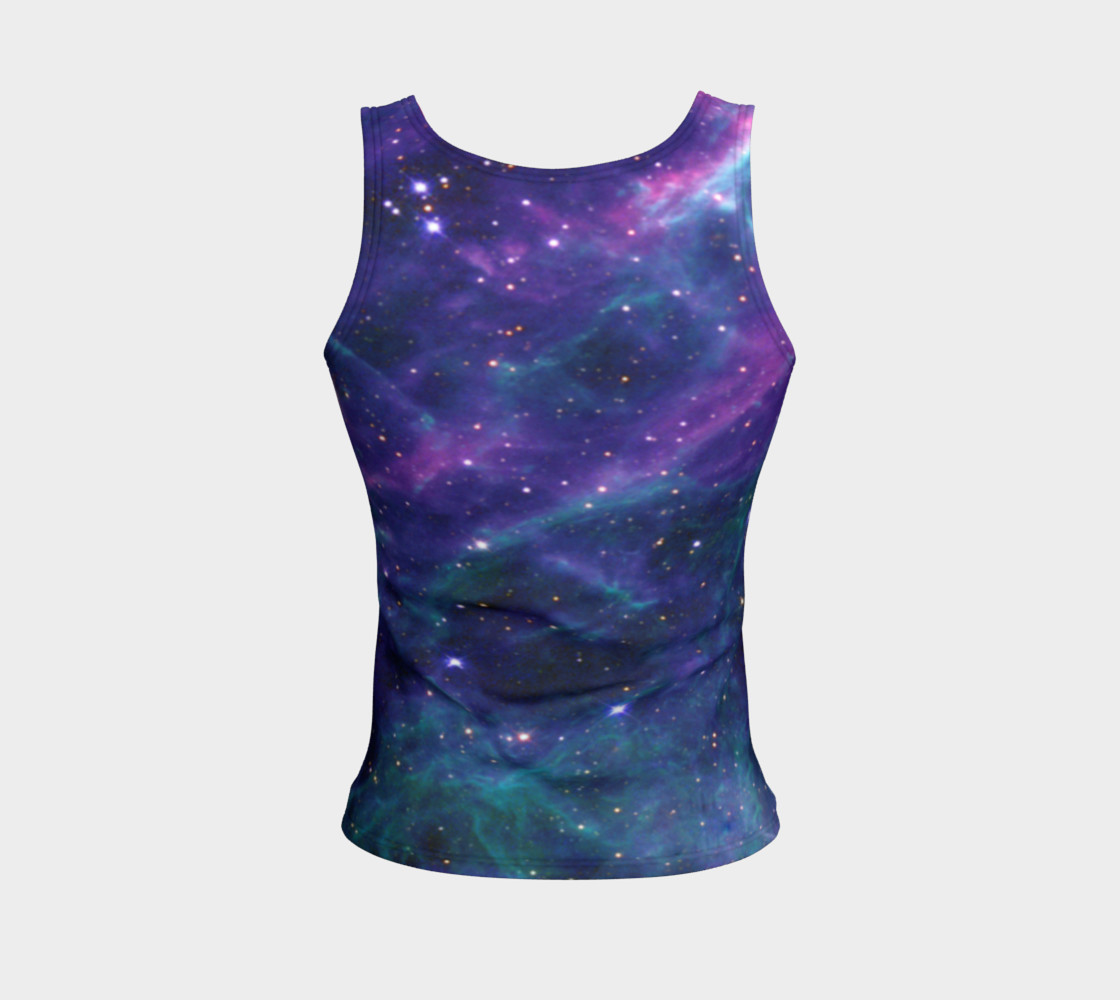 Stars in the Tarantula Nebula Enhanced Blue Fitted Tank Top preview #2