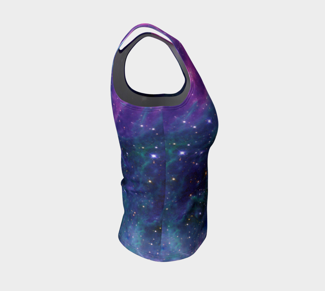 Stars in the Tarantula Nebula Enhanced Blue Fitted Tank Top preview #4