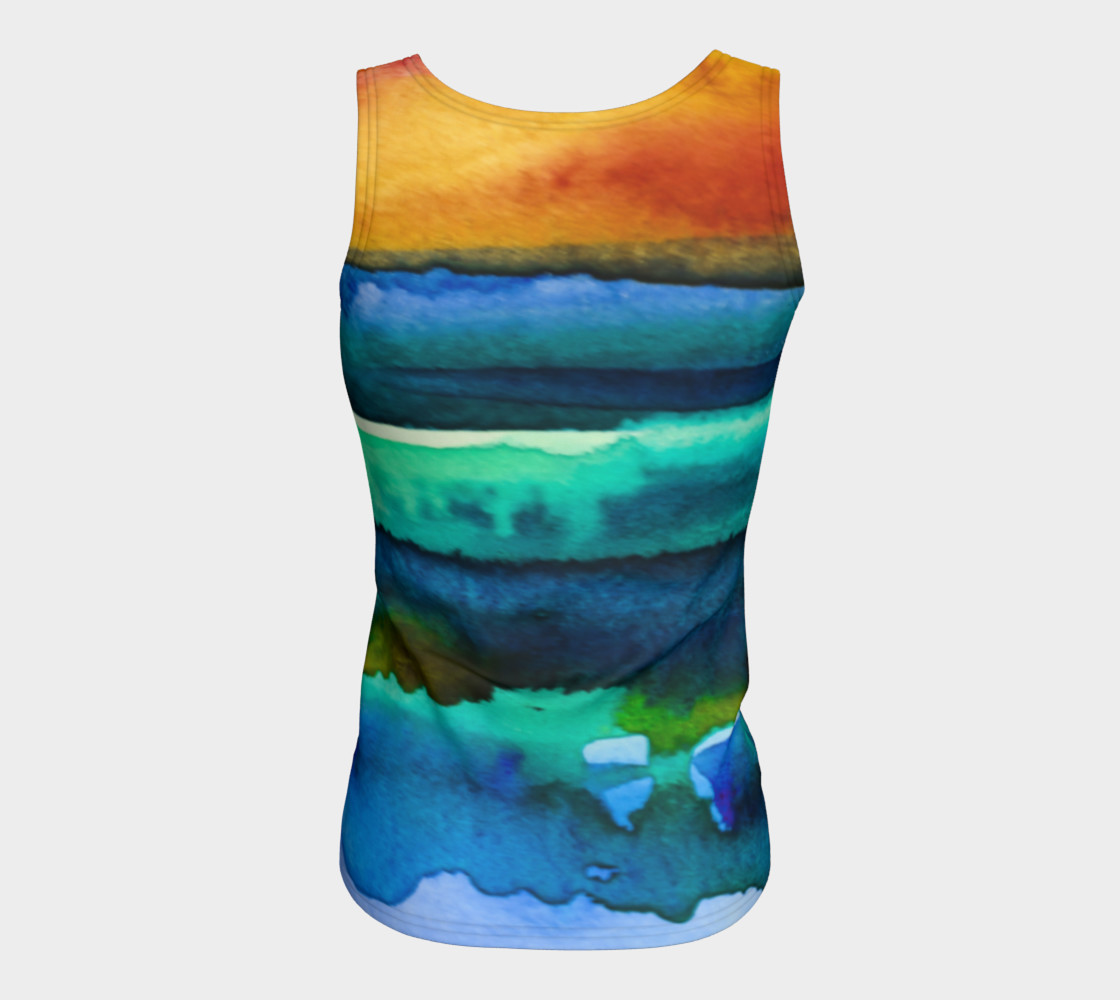 Aperçu de Watercolor Sunrise Tank #6