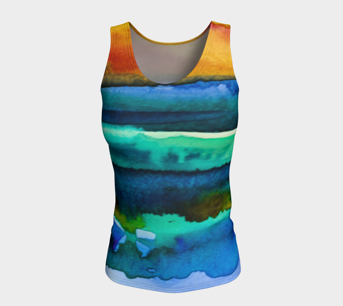Aperçu de Watercolor Sunrise Tank #5