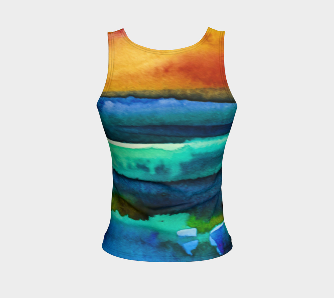 Aperçu de Watercolor Sunrise Tank #2