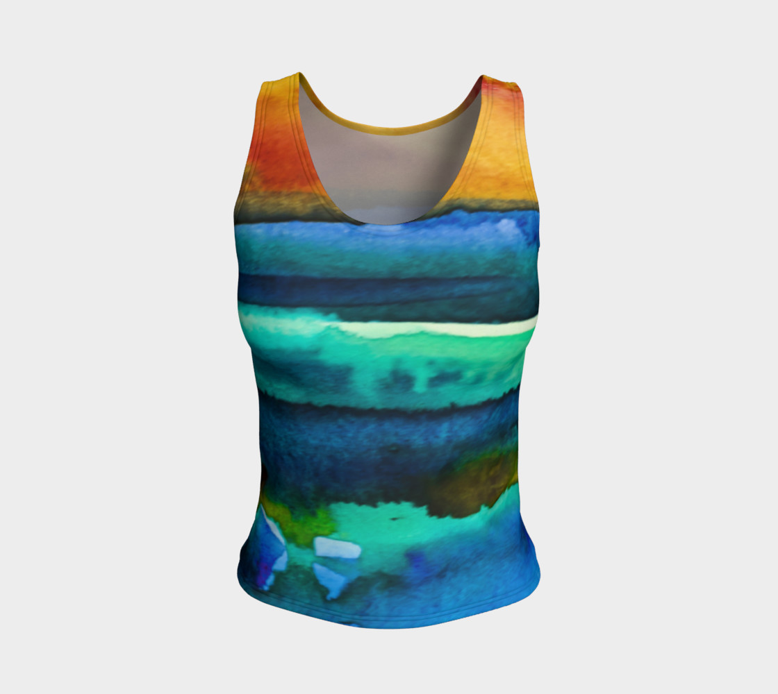 Aperçu de Watercolor Sunrise Tank #1