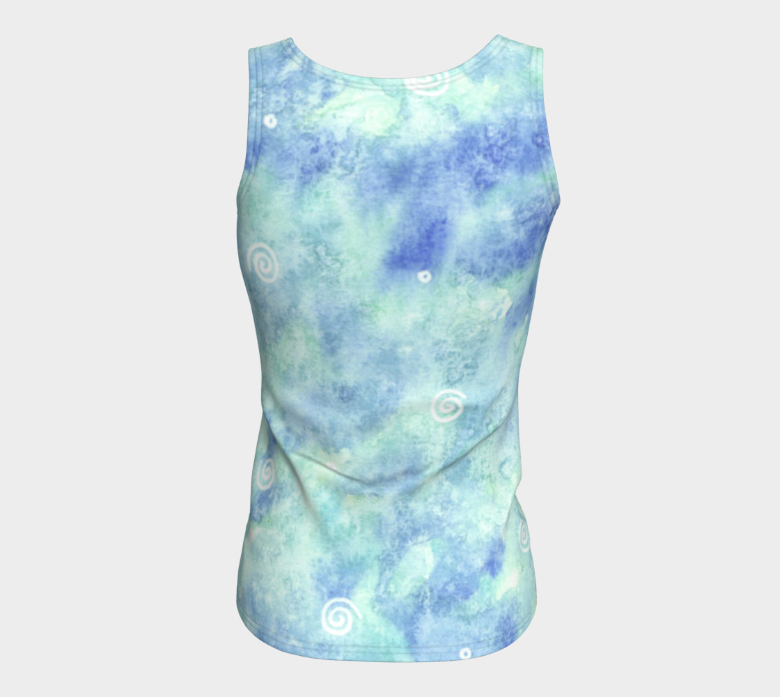 Blue lagoon Fitted Tank Top preview #6