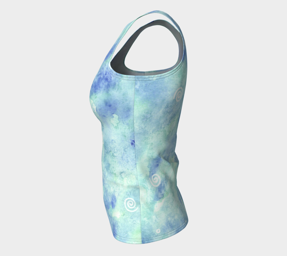 Blue lagoon Fitted Tank Top preview #7