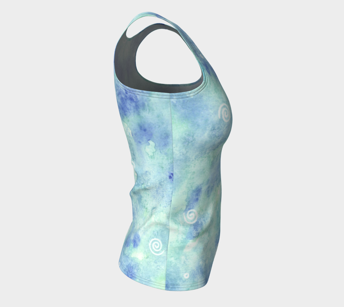 Blue lagoon Fitted Tank Top preview #8