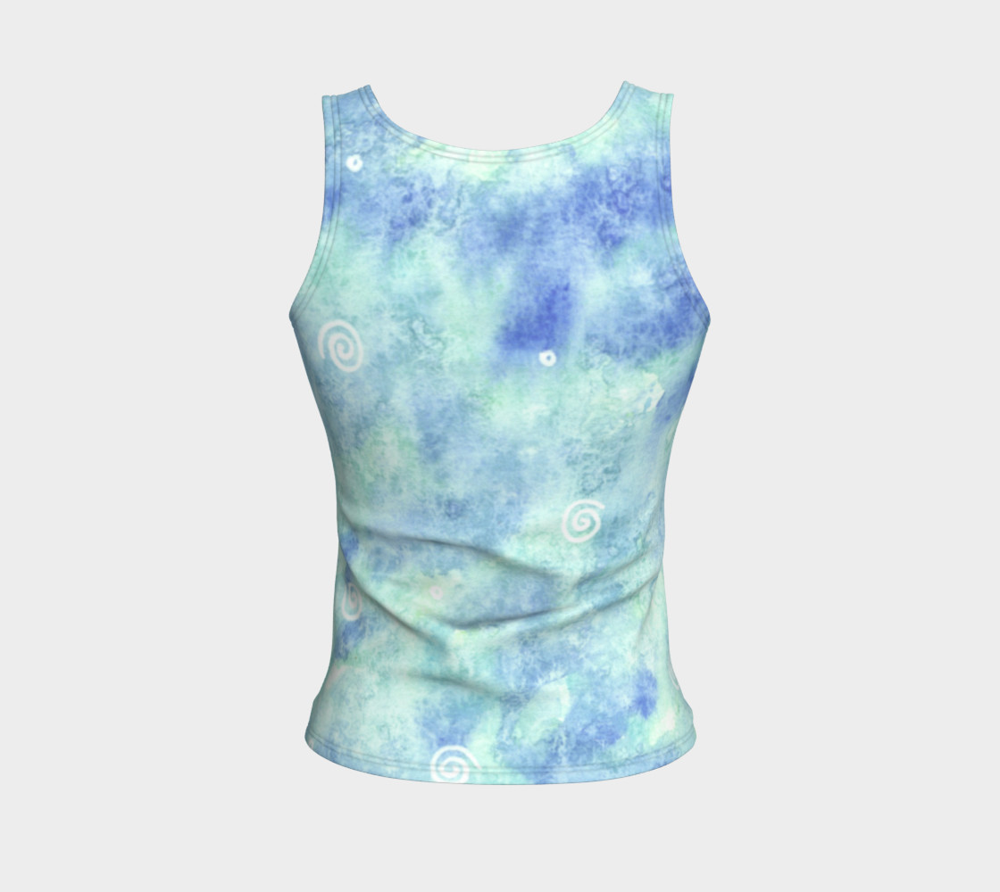 Blue lagoon Fitted Tank Top preview #2