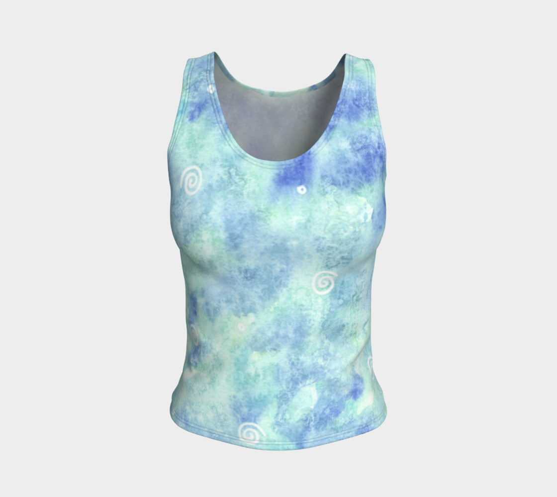 Blue lagoon Fitted Tank Top preview #1