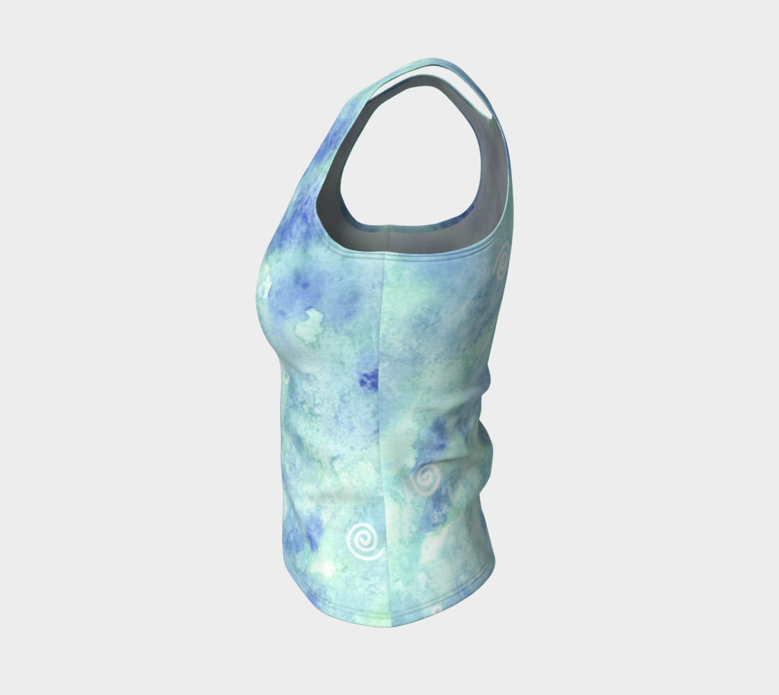 Blue lagoon Fitted Tank Top preview #3