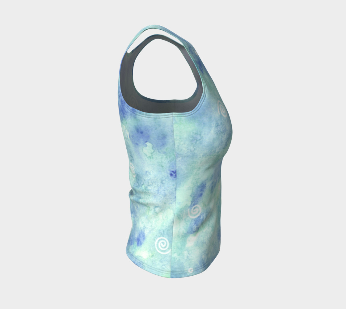 Blue lagoon Fitted Tank Top preview #4