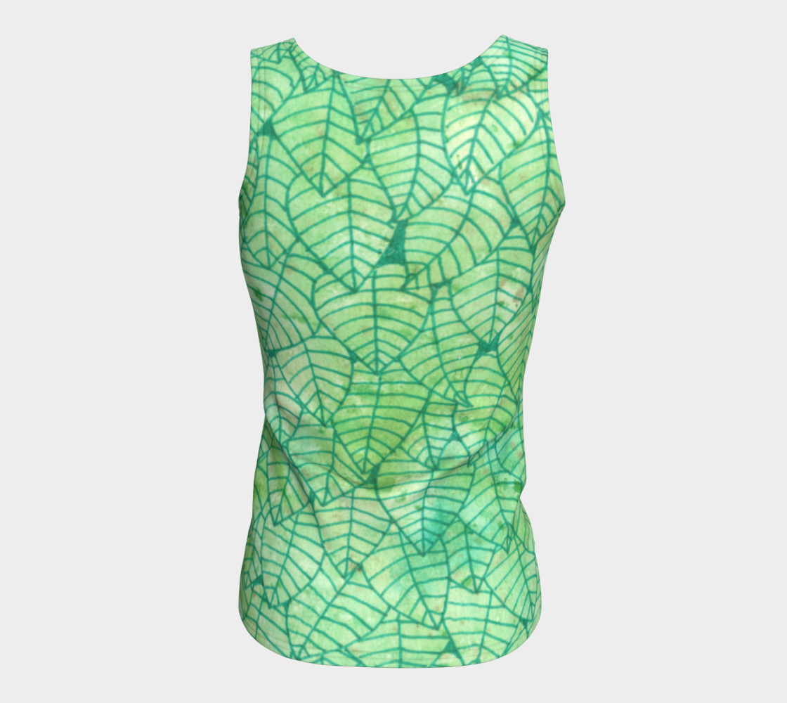 Aperçu de Green foliage Fitted Tank Top #6