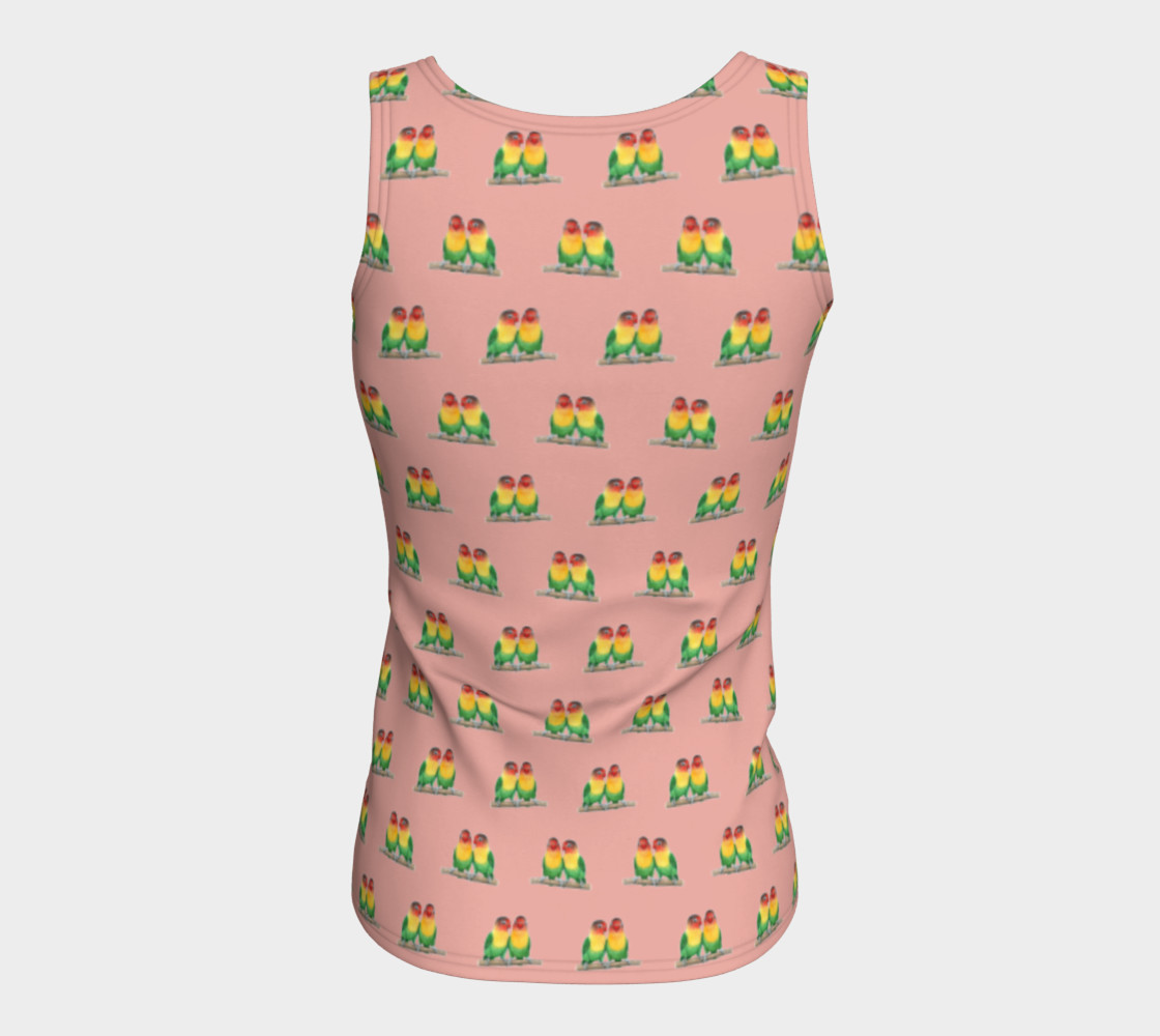Fischer's lovebirds pattern Fitted Tank Top preview #6