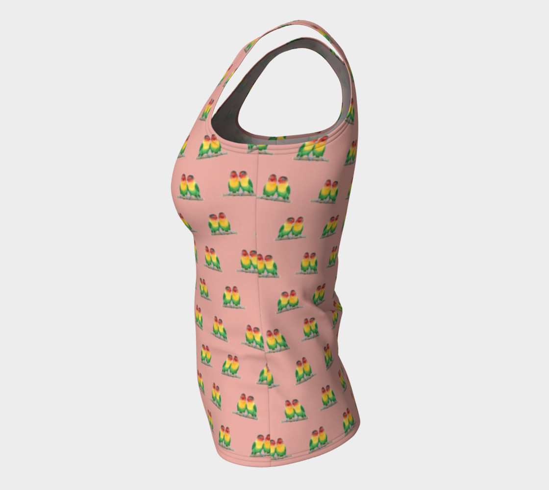 Fischer's lovebirds pattern Fitted Tank Top preview #7