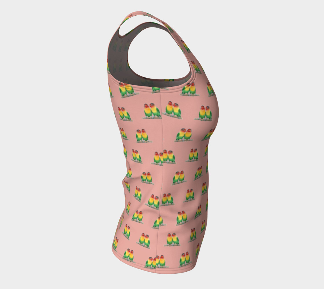 Fischer's lovebirds pattern Fitted Tank Top preview #8