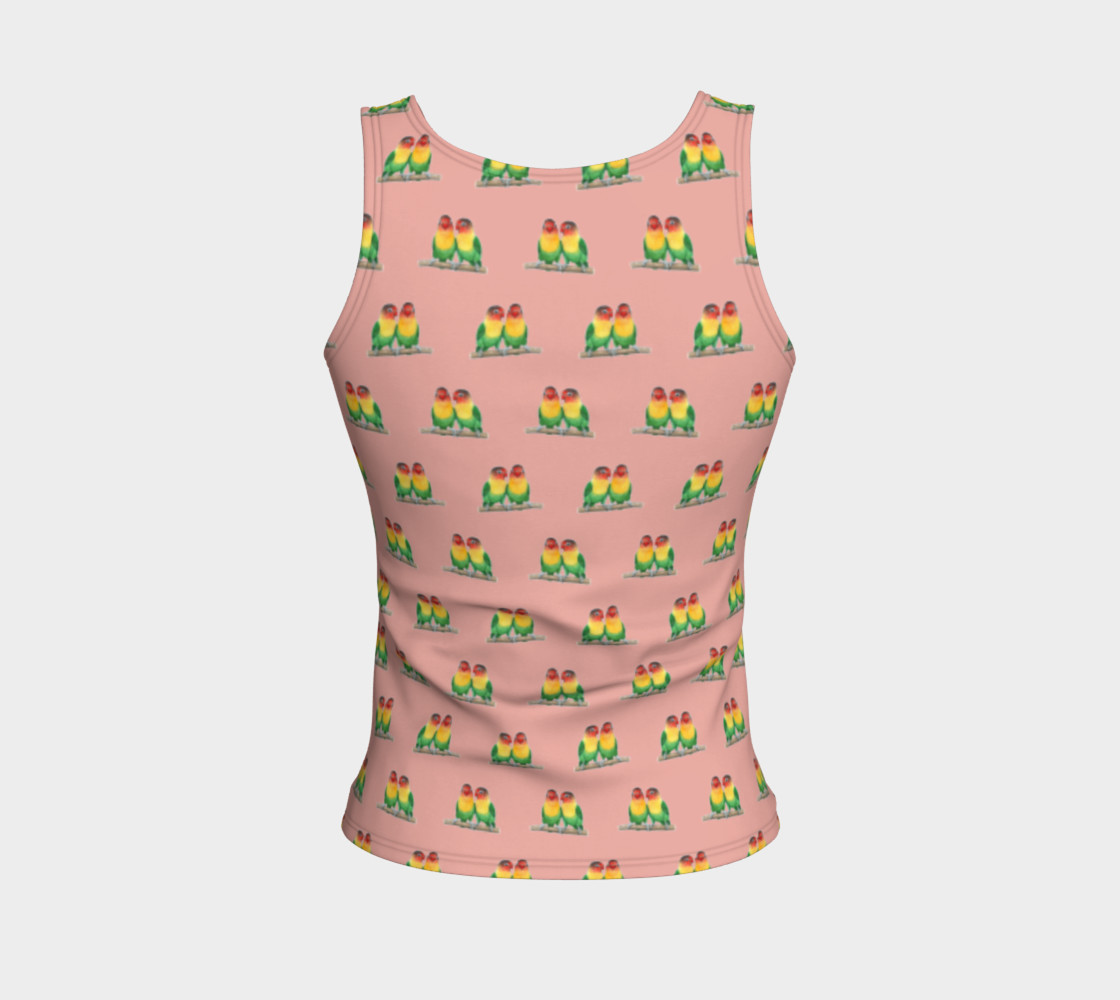 Fischer's lovebirds pattern Fitted Tank Top preview #2