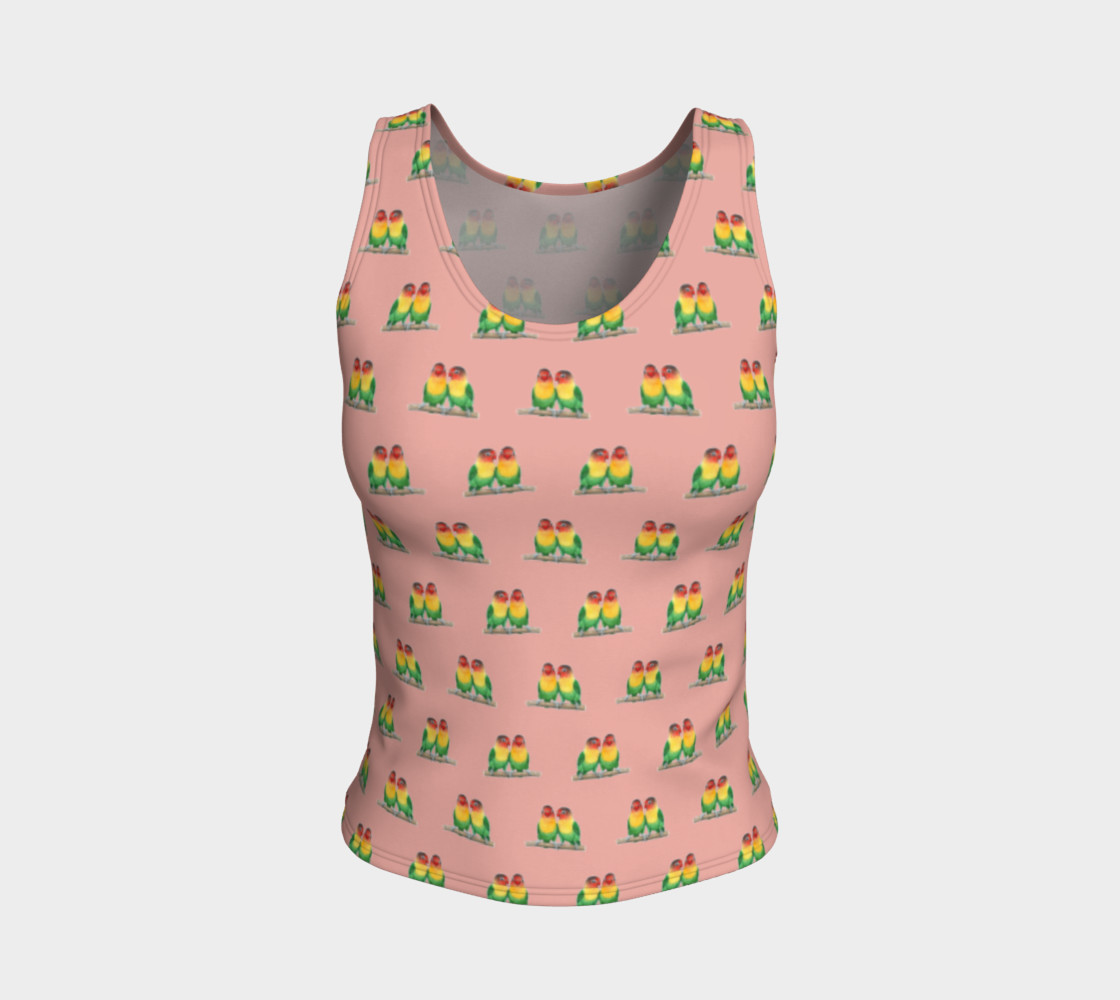 Fischer's lovebirds pattern Fitted Tank Top preview #1