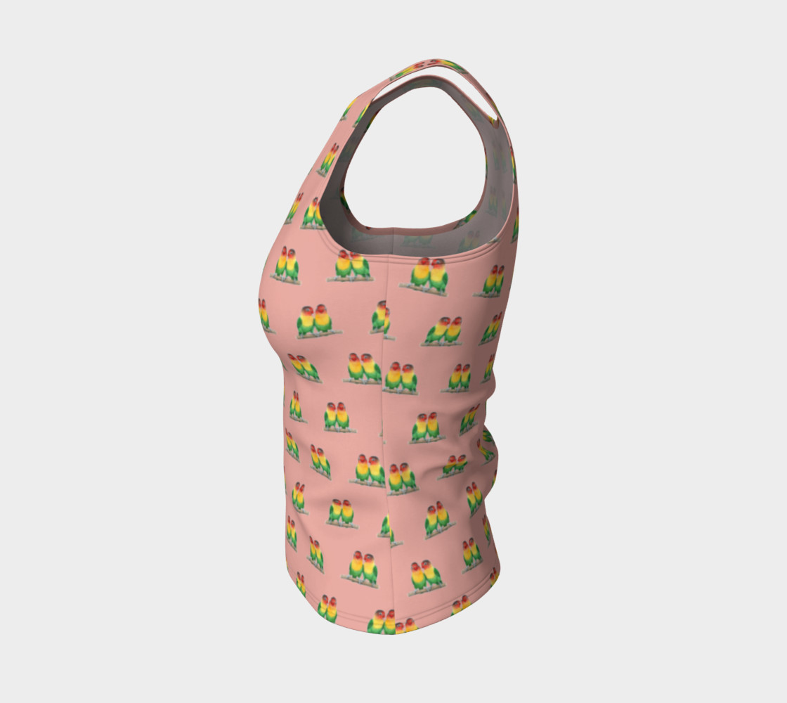 Fischer's lovebirds pattern Fitted Tank Top preview #3