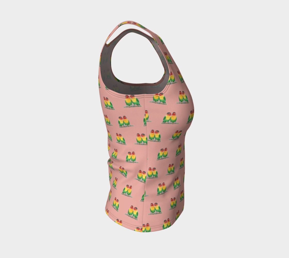 Fischer's lovebirds pattern Fitted Tank Top preview #4