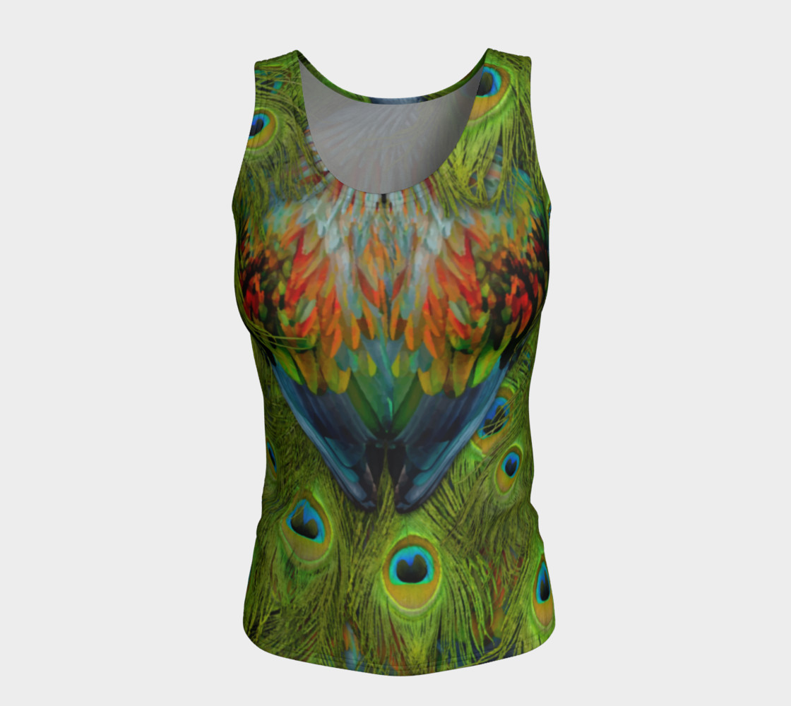 Aperçu de Nicobar-Peacock Fantasy Fitted Tank Top #5