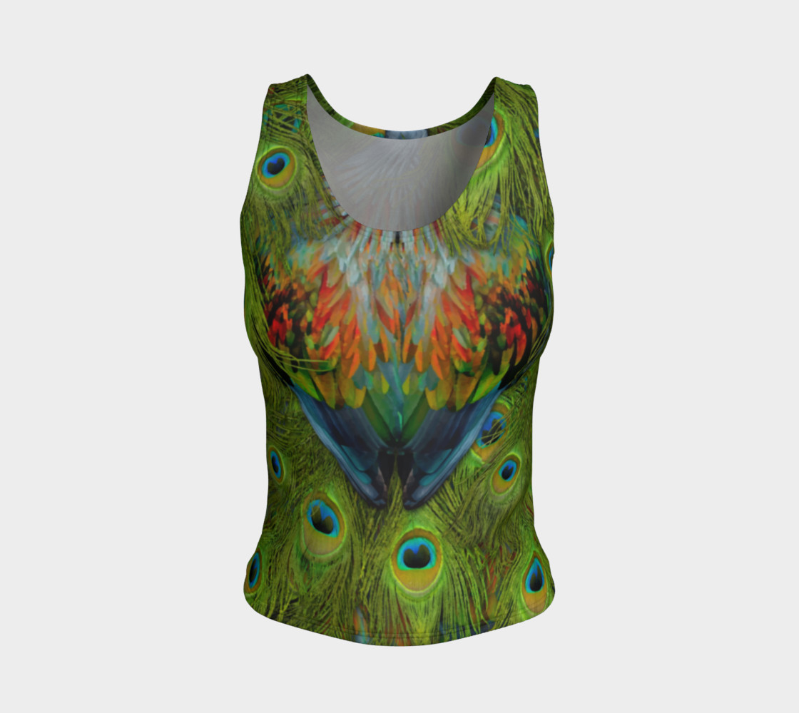 Aperçu de Nicobar-Peacock Fantasy Fitted Tank Top #1