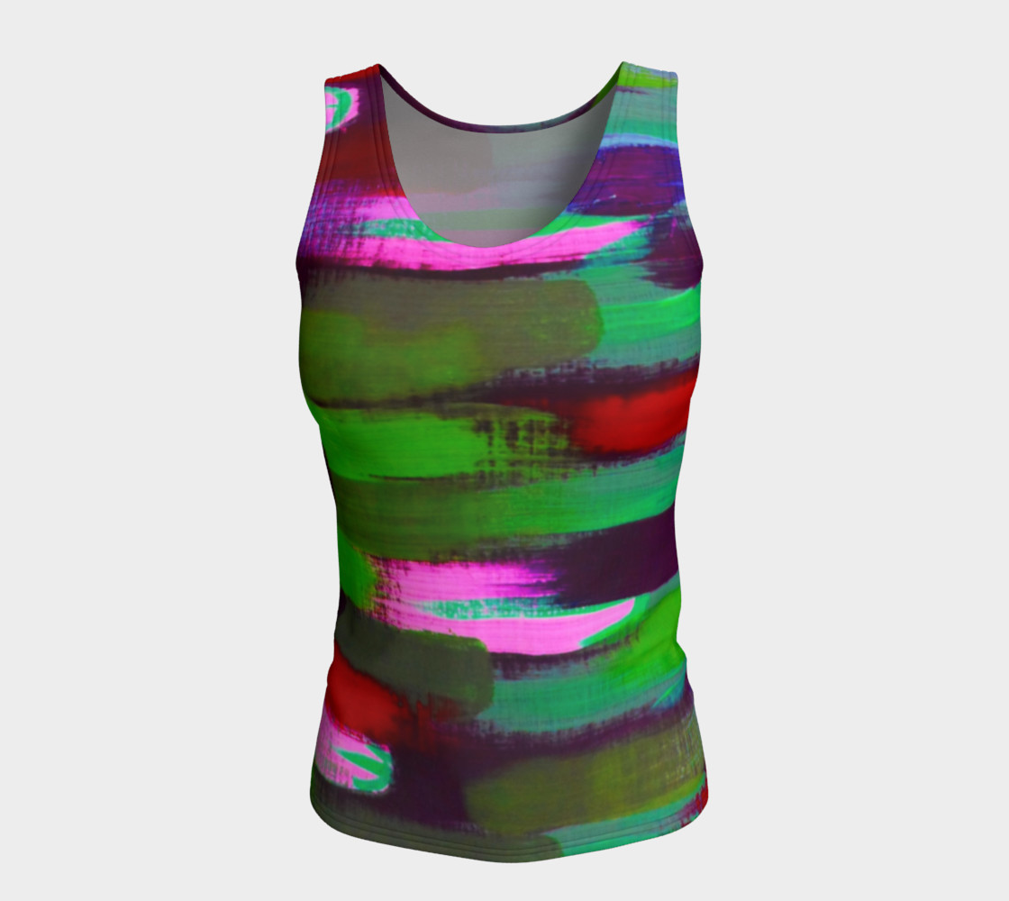 Hot Pink Happiness Fitted Tank Top preview #5