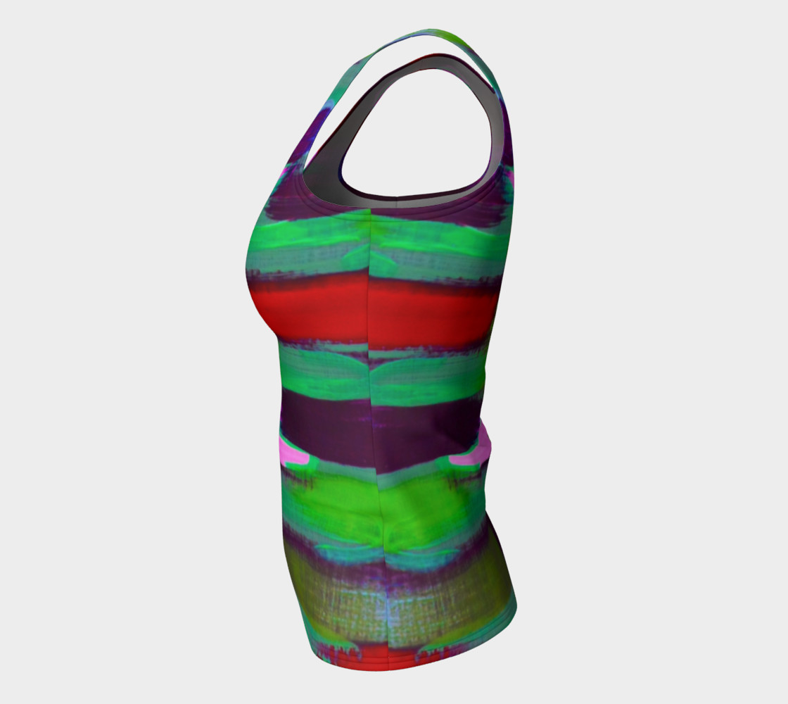 Hot Pink Happiness Fitted Tank Top preview #7