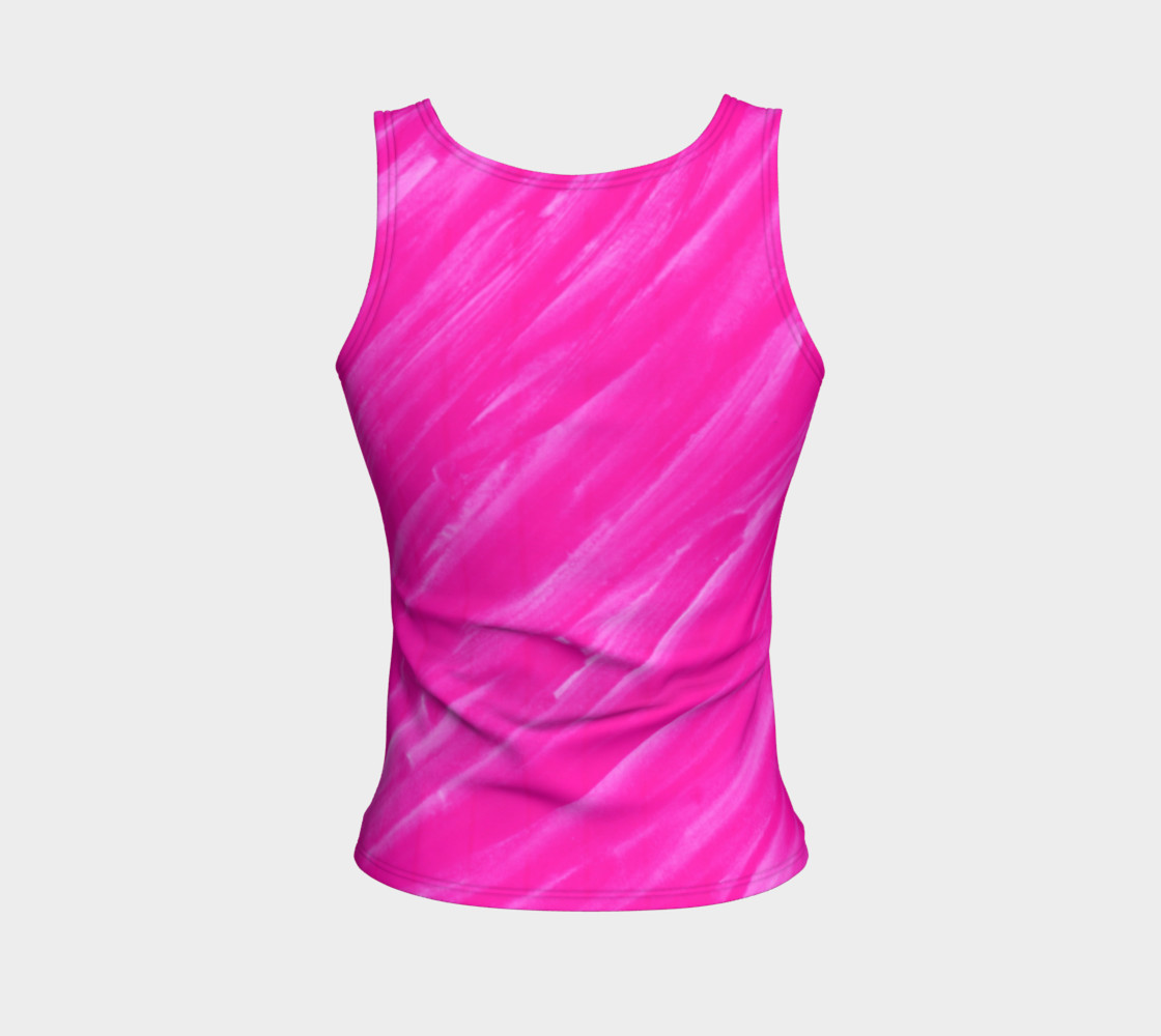 Hot Pink Happiness Fitted Tank Top preview #2