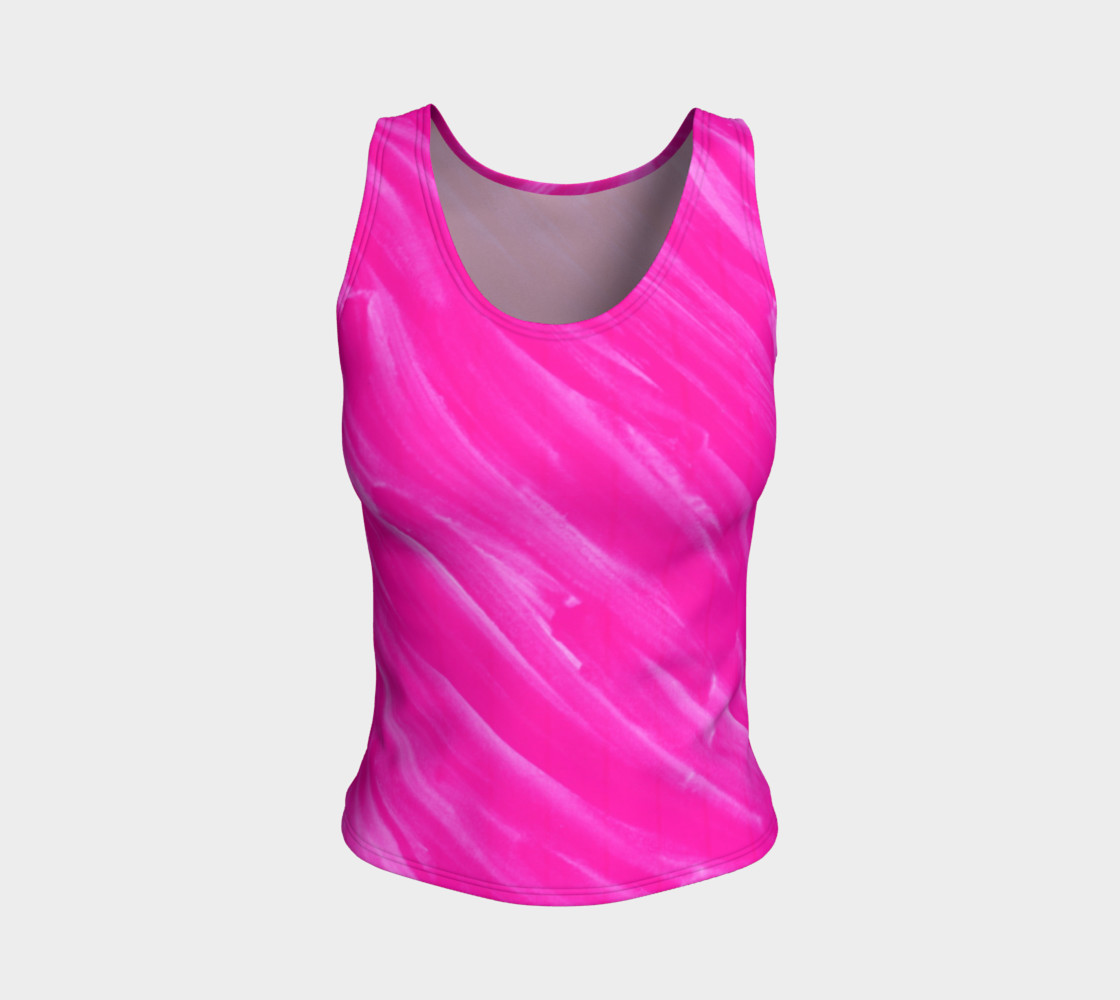 Hot Pink Happiness Fitted Tank Top preview #1