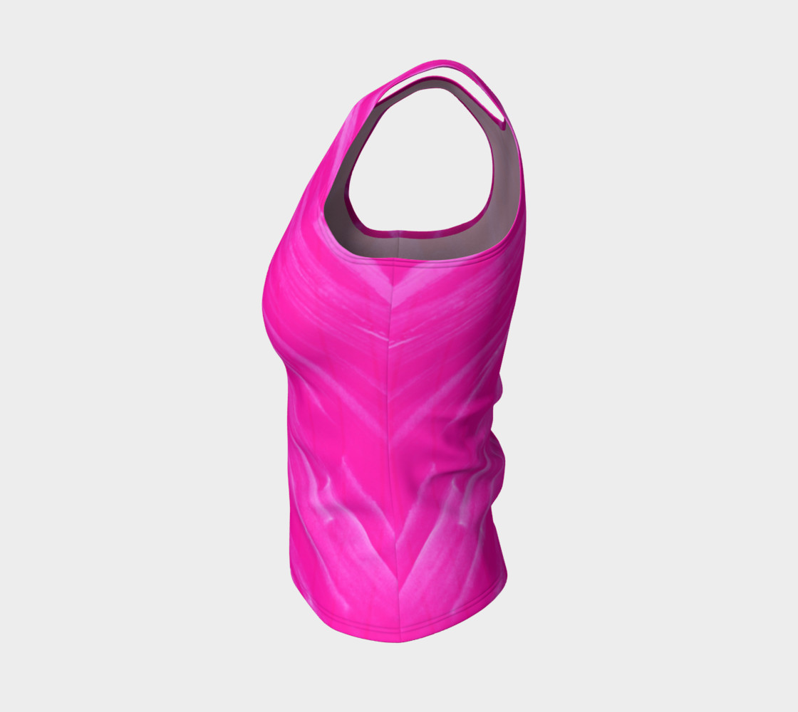 Hot Pink Happiness Fitted Tank Top preview #3