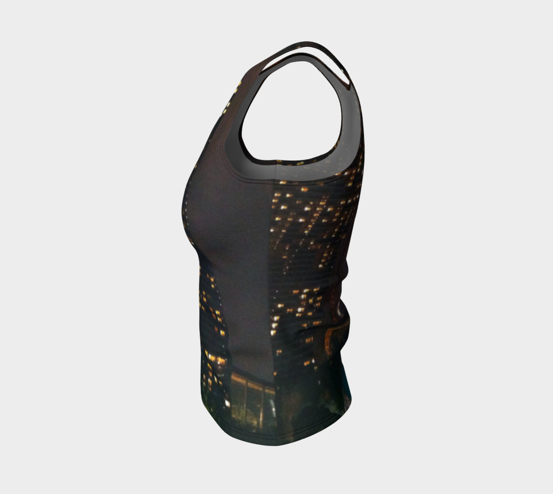 Fantastic view of Marina Bay of SG by night, on fitted tank top clothing. preview #3