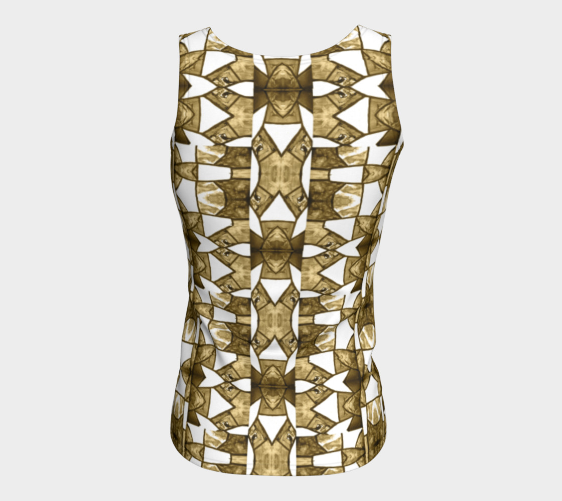 Aperçu de Coffee Mosaic Fitted Tank Top #6