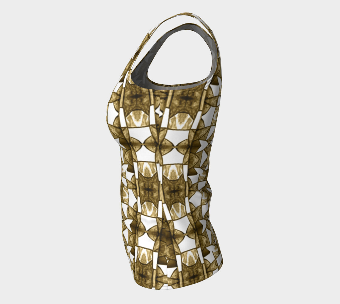 Aperçu de Coffee Mosaic Fitted Tank Top #7