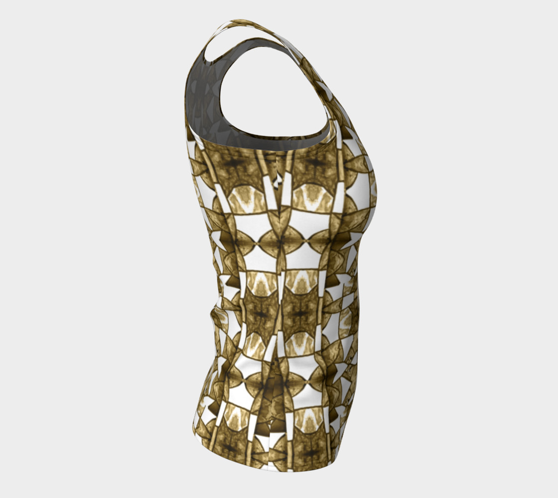 Aperçu de Coffee Mosaic Fitted Tank Top #8