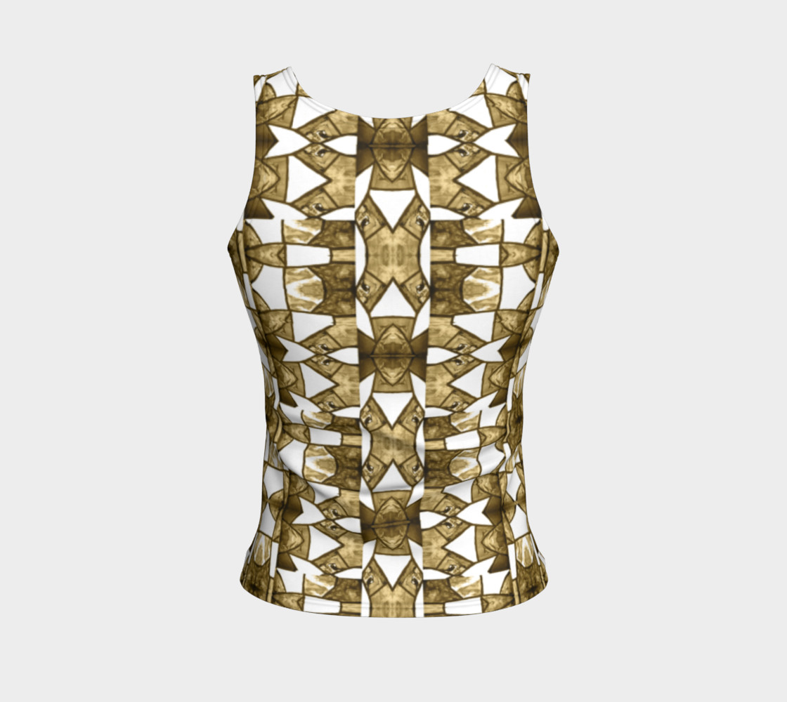 Aperçu de Coffee Mosaic Fitted Tank Top #2