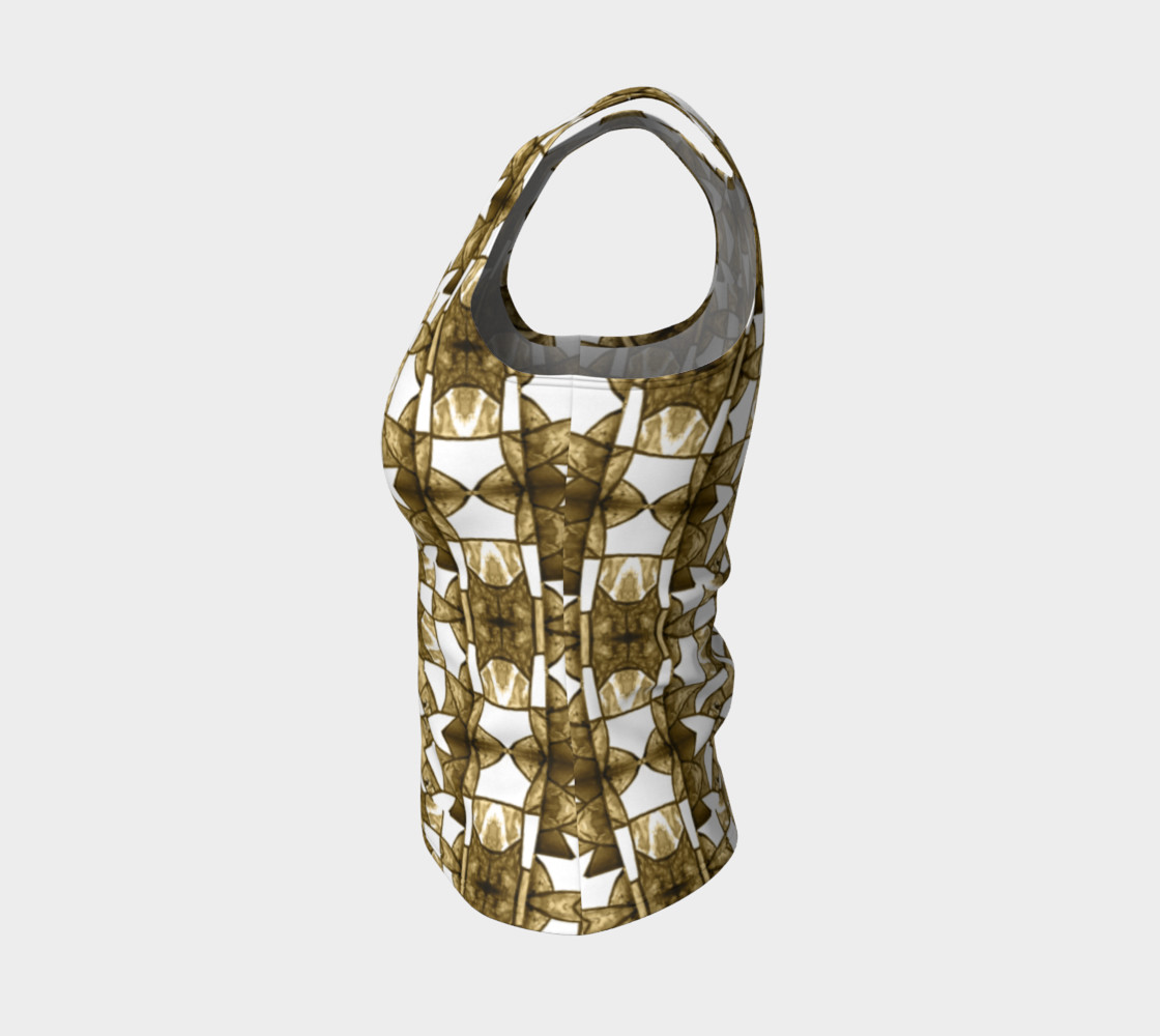 Aperçu de Coffee Mosaic Fitted Tank Top #3