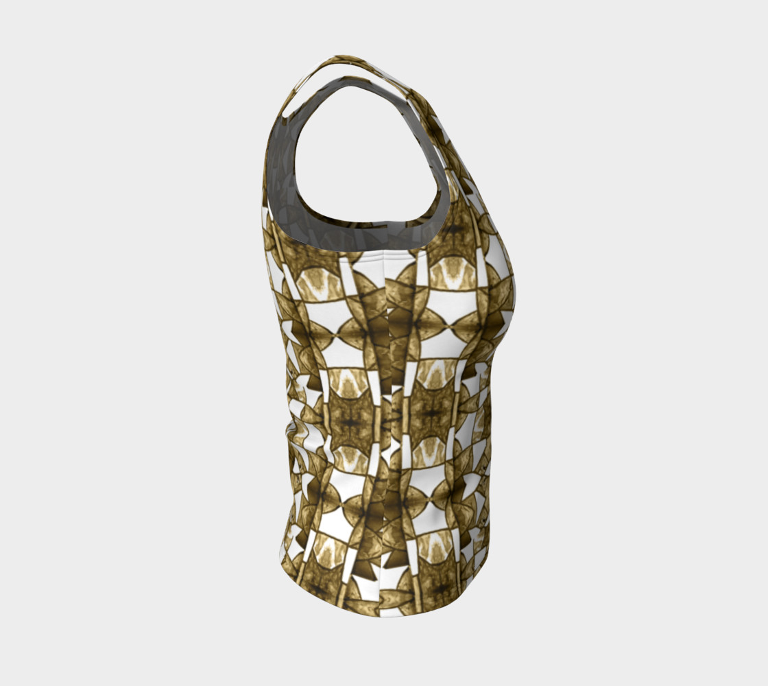 Aperçu de Coffee Mosaic Fitted Tank Top #4