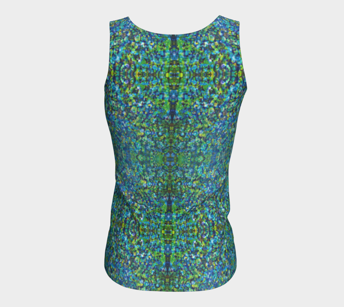 Turquoise Stone Mosaic Fitted Tank Top preview #6