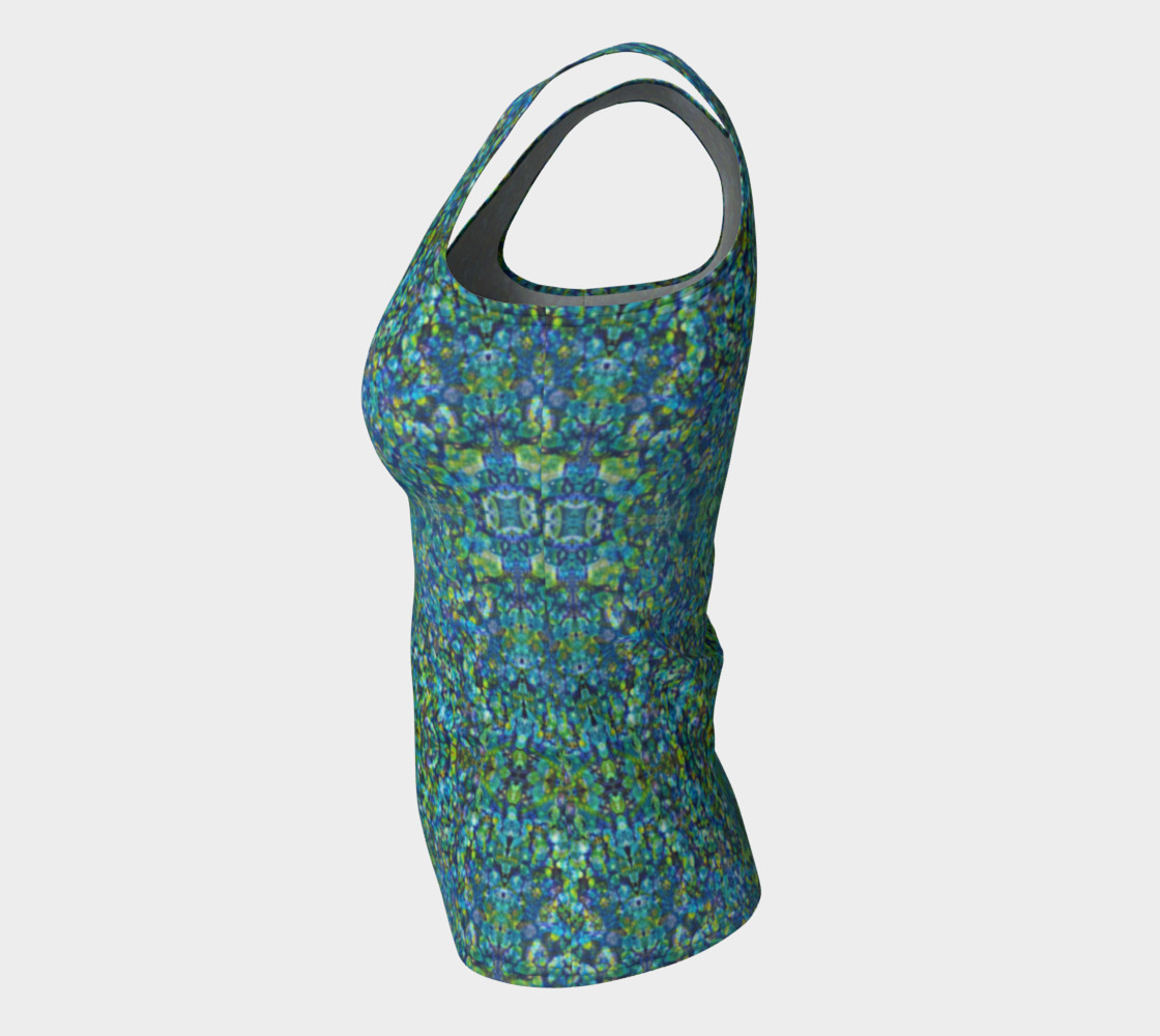 Turquoise Stone Mosaic Fitted Tank Top preview #7