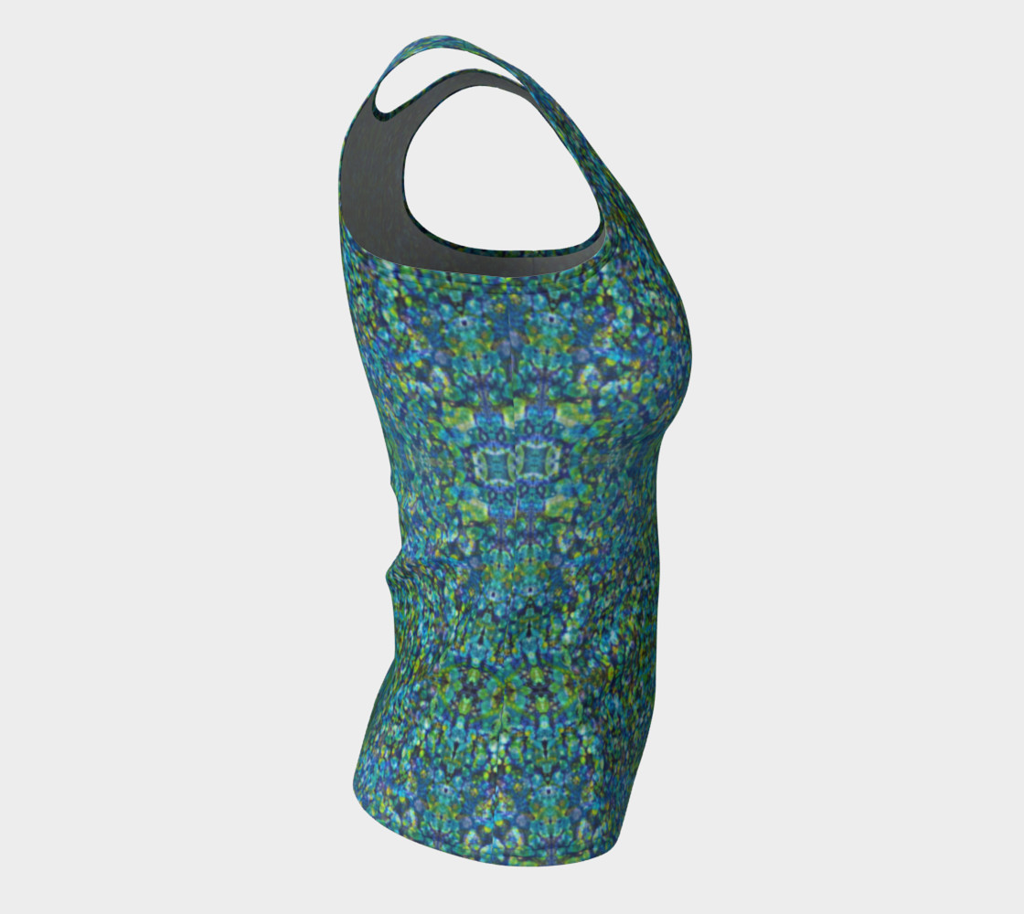 Turquoise Stone Mosaic Fitted Tank Top preview #8