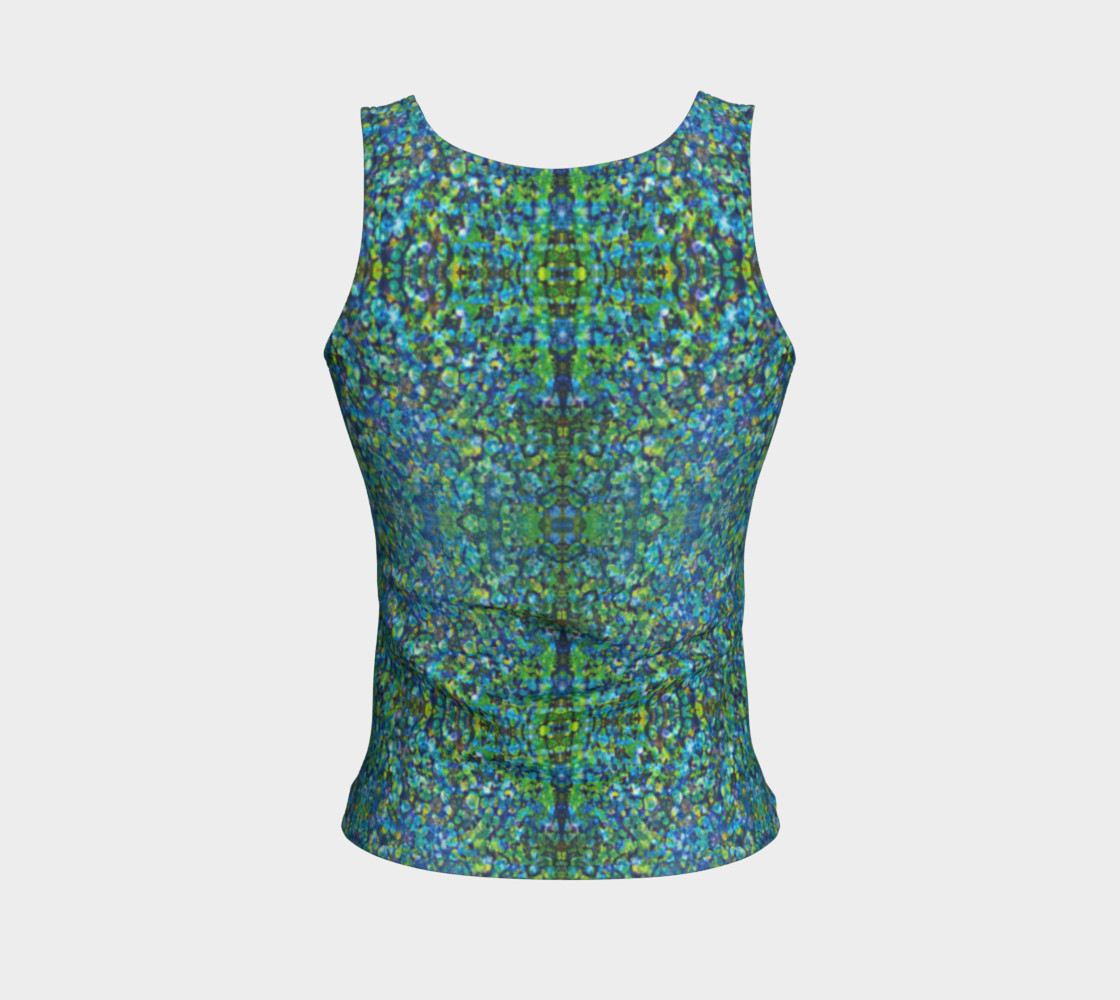 Turquoise Stone Mosaic Fitted Tank Top preview #2