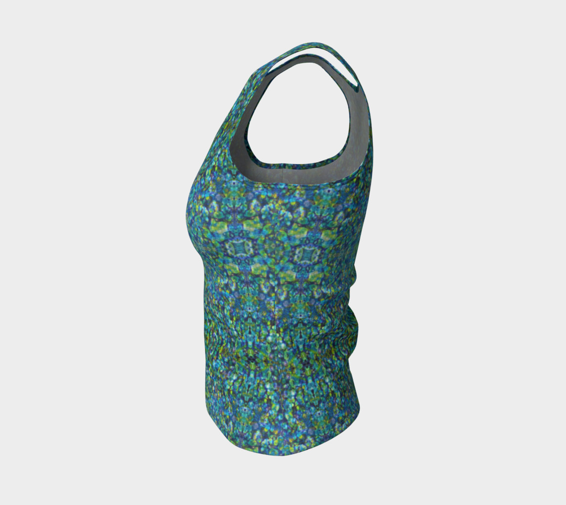 Turquoise Stone Mosaic Fitted Tank Top preview #3