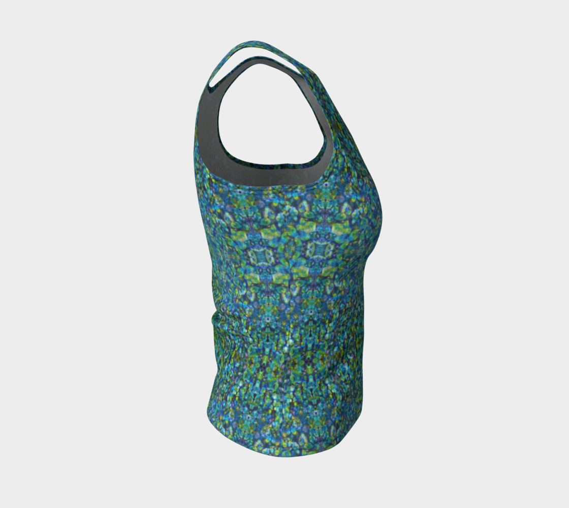 Turquoise Stone Mosaic Fitted Tank Top preview #4